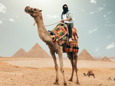 Man Riding a camel